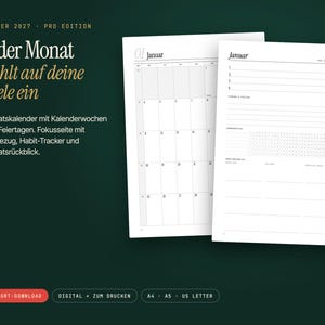 2027 Planner Pro | Digital & Printable | Hyperlinked Weekly Planner Letter A4 | Goals, Wheel of Life, Year Review | GoodNotes PDF image 4