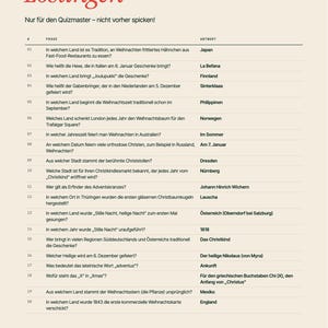 Christmas Trivia Game Printable | 40 Christmas Quiz Questions with Answers | Family Holiday Party Game | Office Party Quiz image 3