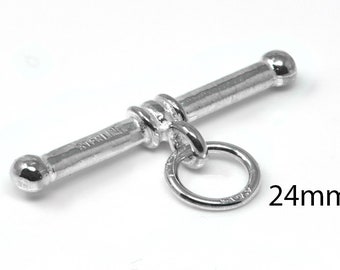 Sterling Silver Albert T Bar- 24MM 925