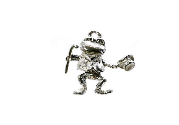 STERLING SILVER MOVABLE TOAD FROM TOADHALL CHARM