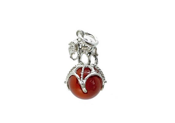 Broche Pendentif Argent Sterling Avec éléphant De Cirque - Pièce Unique Vintage, Parfaite Pour Personnaliser Une Veste Ou Un Sac