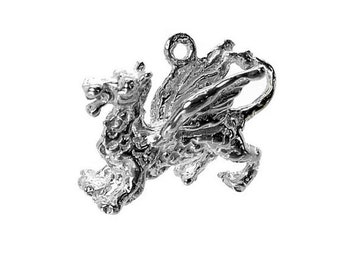 Sterling zilveren Welsh Dragon charme voor armbanden, cadeaus voor haar, traditionele oud-Engelse charme, Welshe charme, bedels voor ketting, cadeau charme