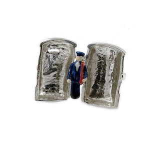 Sterling Silver Opening Postman/Mailman Charm For Bracelets, Charm For Necklace, Post Box Charm, English Charm, Rare Charm, Vintaged Charm