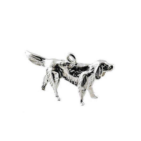 Sterling Silver Irish Setter Dog Charm For Bracelets,Charm For Necklace, Pet Charm,Animal Charm, Vintaged Charm, Dog Pendant, Dog Lover Gift