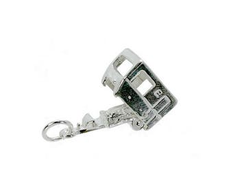 Charme Argent Sterling Vintage - Caravane De Diseuse De Bonne Aventure - 2,7g - 1,5cm - Occasion Bon état