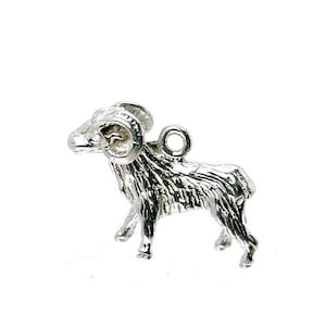 Sterling Silver Zodiac Aries Charm For Bracelets, Charms For Necklace, Aries Charm, Birthday Gift, Aries Pendant, Vintaged Charm
