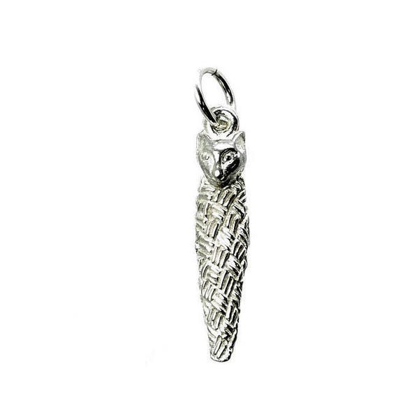 Sterling Silver Egyptian Cat Mummy Charm For Bracelets, Gift Ideas, Charms For Necklace, Vintaged Charm, Old English Charm