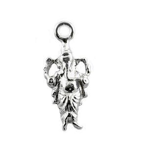 Sterling Silber Ganesha Charme für Armbänder, Charme für Halskette, Hindu-Gott Ganesha, Lord Ganesha Anhänger, Elefantengott Ganesha, spiritueller Charme
