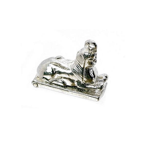 Sterling Silver Opening Sphinx & Mummy Charm For Bracelets, Charm For Necklace, Egyptian Sphinx Charm, Holiday Charm, Vintaged Charm