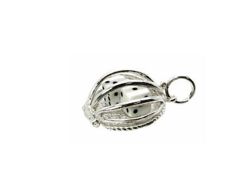 Sterling Silver Dice in Cage Charm, Gambling Charm