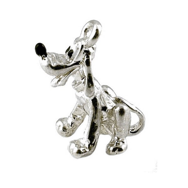 Sterling Silver Pluto Dog Charm For Bracelets, Disney Charm, Dog Charm, Enamelled Charm, Childs Silver Charm,Storybook Charm, Vintaged Charm