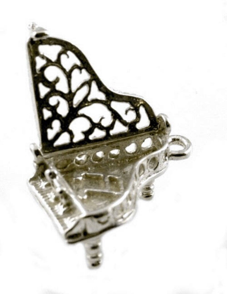 Queenberry Sterling Silver Grand Piano Charm Bead For European Bracelets - View #7