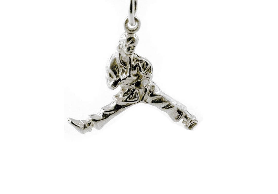 Sterling Silver Martial Art's Fighter Charm for Bracelets Etsy