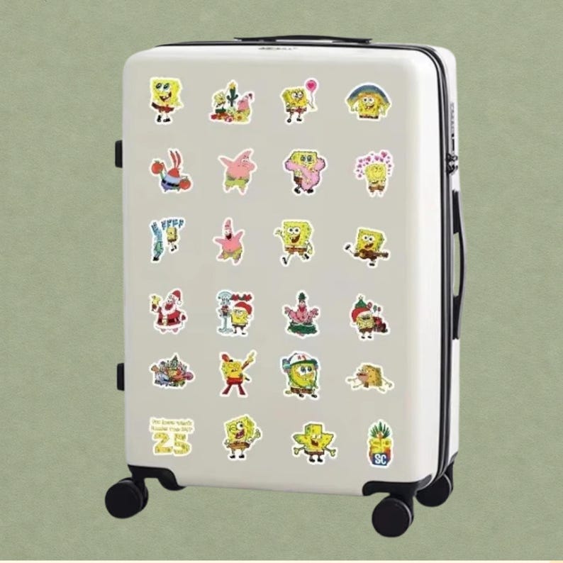 50 PCS Spongebob Cartoon Stickers, Colorful Decals for Scrapbooking ...