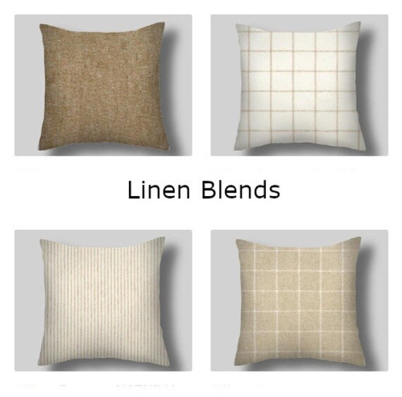 Mystery SET OF TWO 18x18 inch Handmade Decorative pillow Covers Linen fabric PLN3