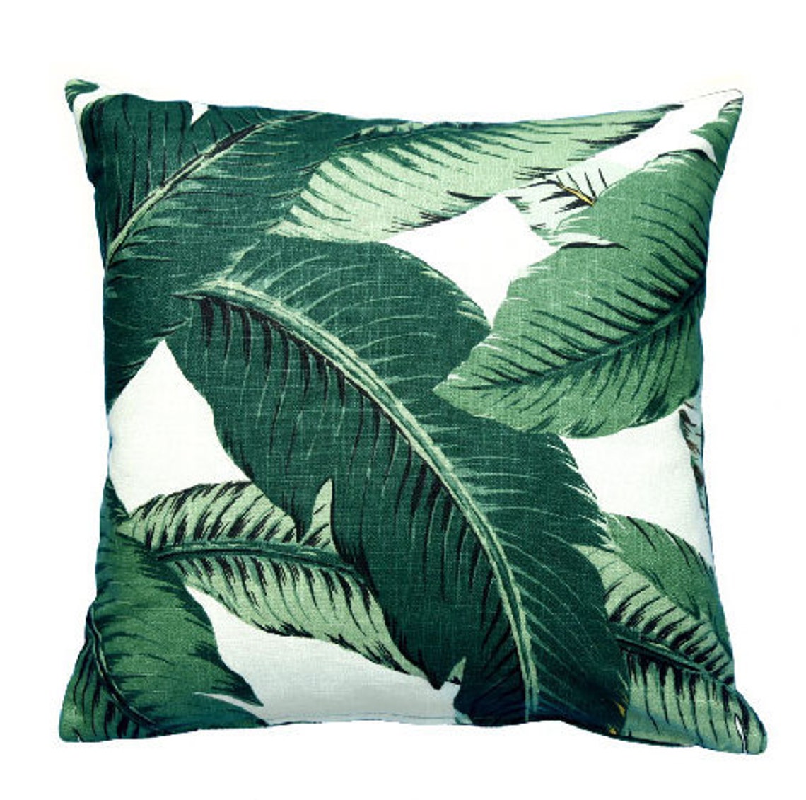 Green Palm Leaf Pillow Cover. All sizes Decorative Throw Etsy