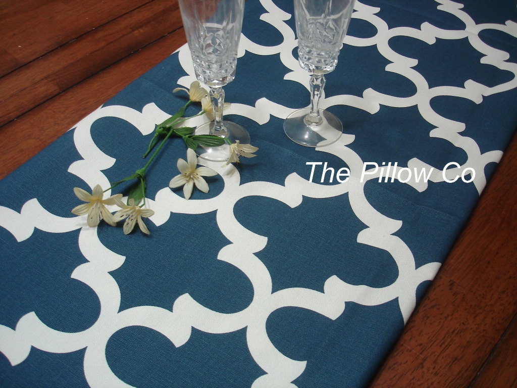 Blue Table Runner Party Table Runner Blue Wedding Runner Home Etsy