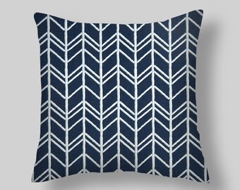 Vintage Indigo Blue Pillow Covers with stripes, 18 " Pillow Covers, Decorative Pillows, , Throw Pillows, Pillow Covers