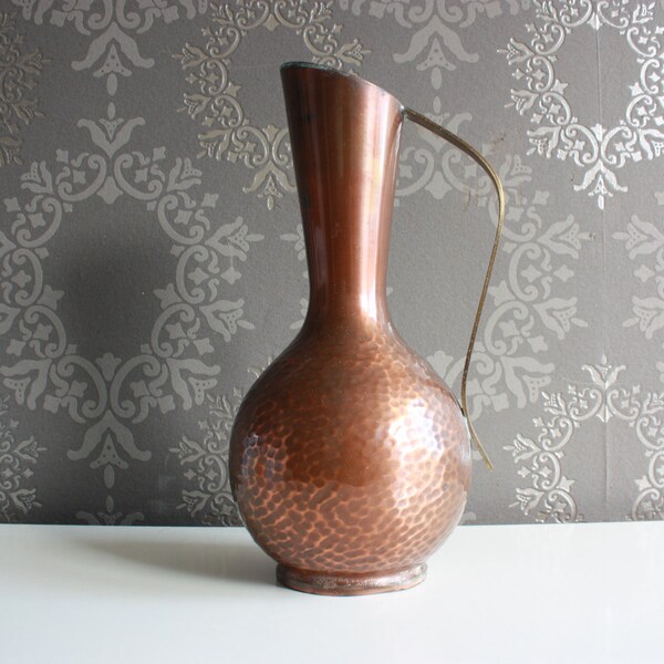 Industrial European (Dutch) Vintage Copper Jug - Fabulous decoration - Bronze vintage vase - Flower holder - Plant holder - Utensils holder