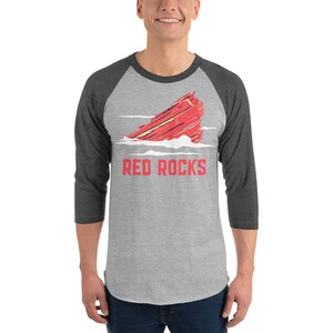 Red Rocks Colorado Shirt Unisex Raglan Vintage Throwback Cool Christmas Gift Shirt