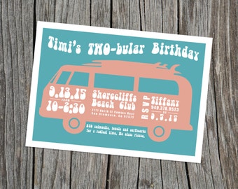 Printable TWO-bular Birthday Invitation