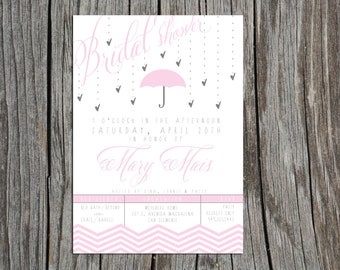 Printable Shower with Love Bridal Shower Invite