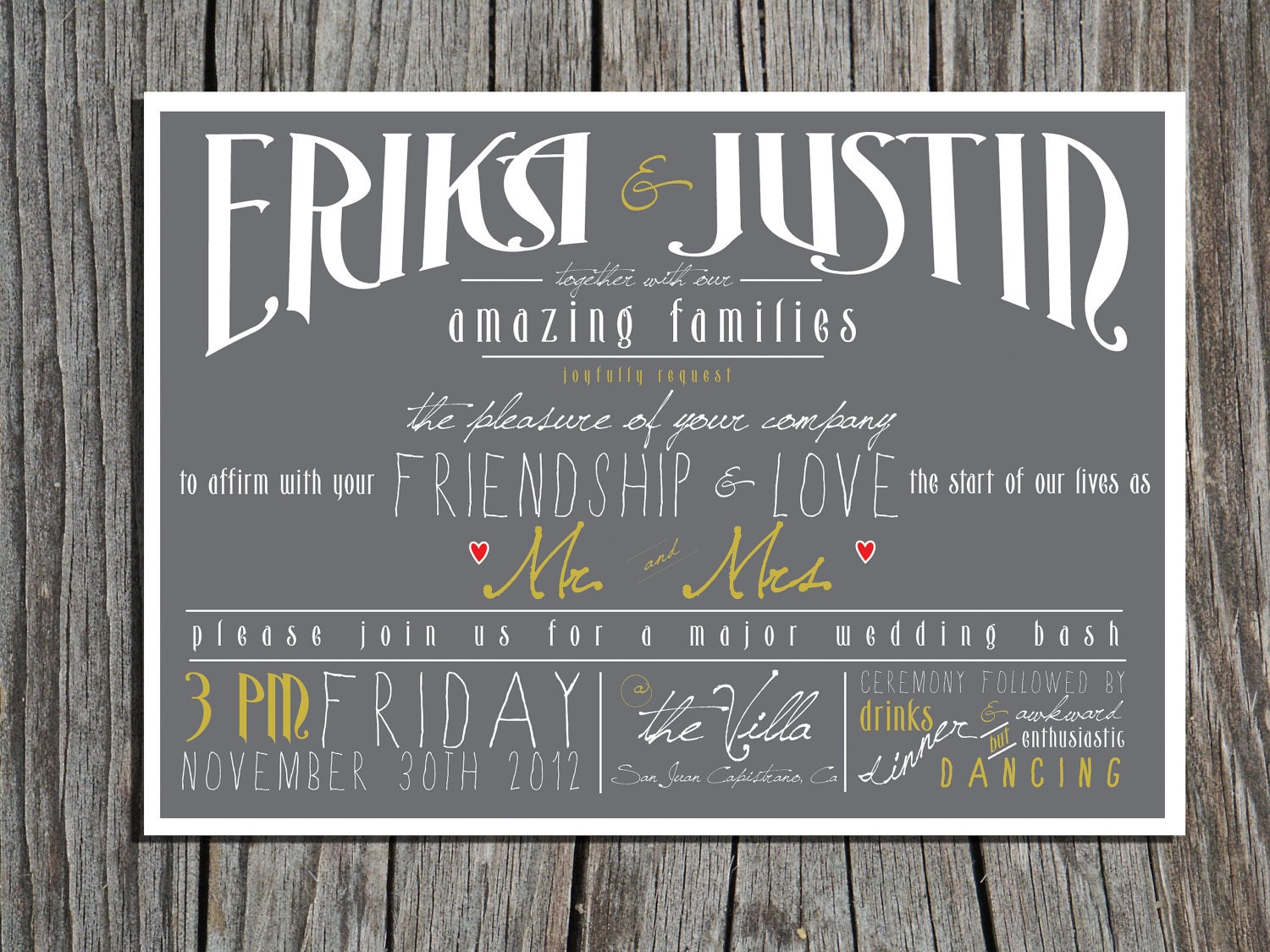 Printable Rustic Wedding Invitation - Etsy