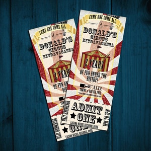 Invitation d’anniversaire printable de cirque