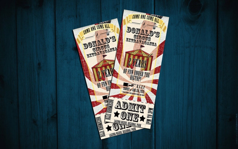 Printable Circus Birthday Invitation