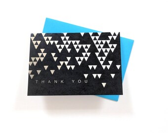 Gold Foil Geometric Thank You Invitation Set (20 invites)