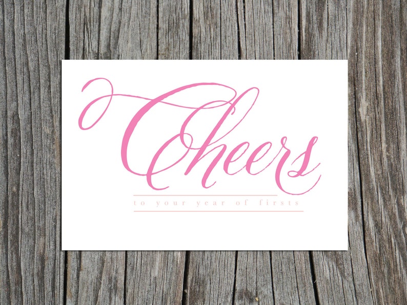 Printable Bridal Shower Wine Basket "year of Firsts" - Etsy