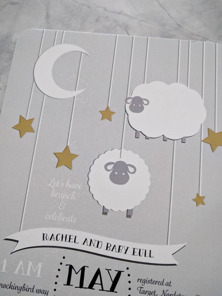 Little Lamb Baby Shower (printable PDF) Girl/boy Shower - Etsy