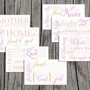 Printable Bridal Shower Wine Basket &quot;year of firsts&quot;