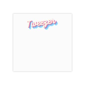 May include: A white background with the word "Weezer" in a retro, colorful font. The letters are outlined in pink, blue, and light blue.