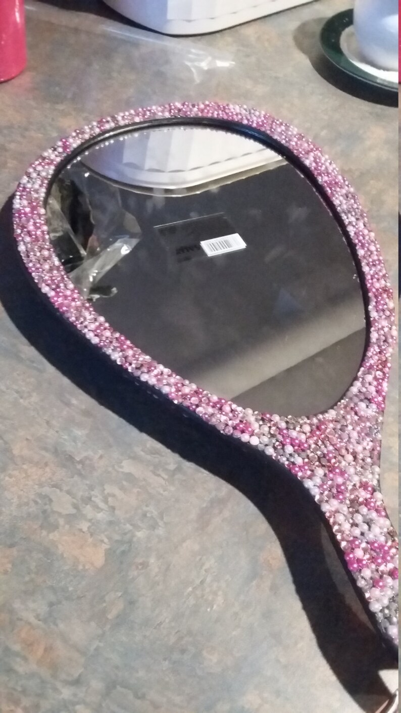 Large Hand Held Mirror Etsy