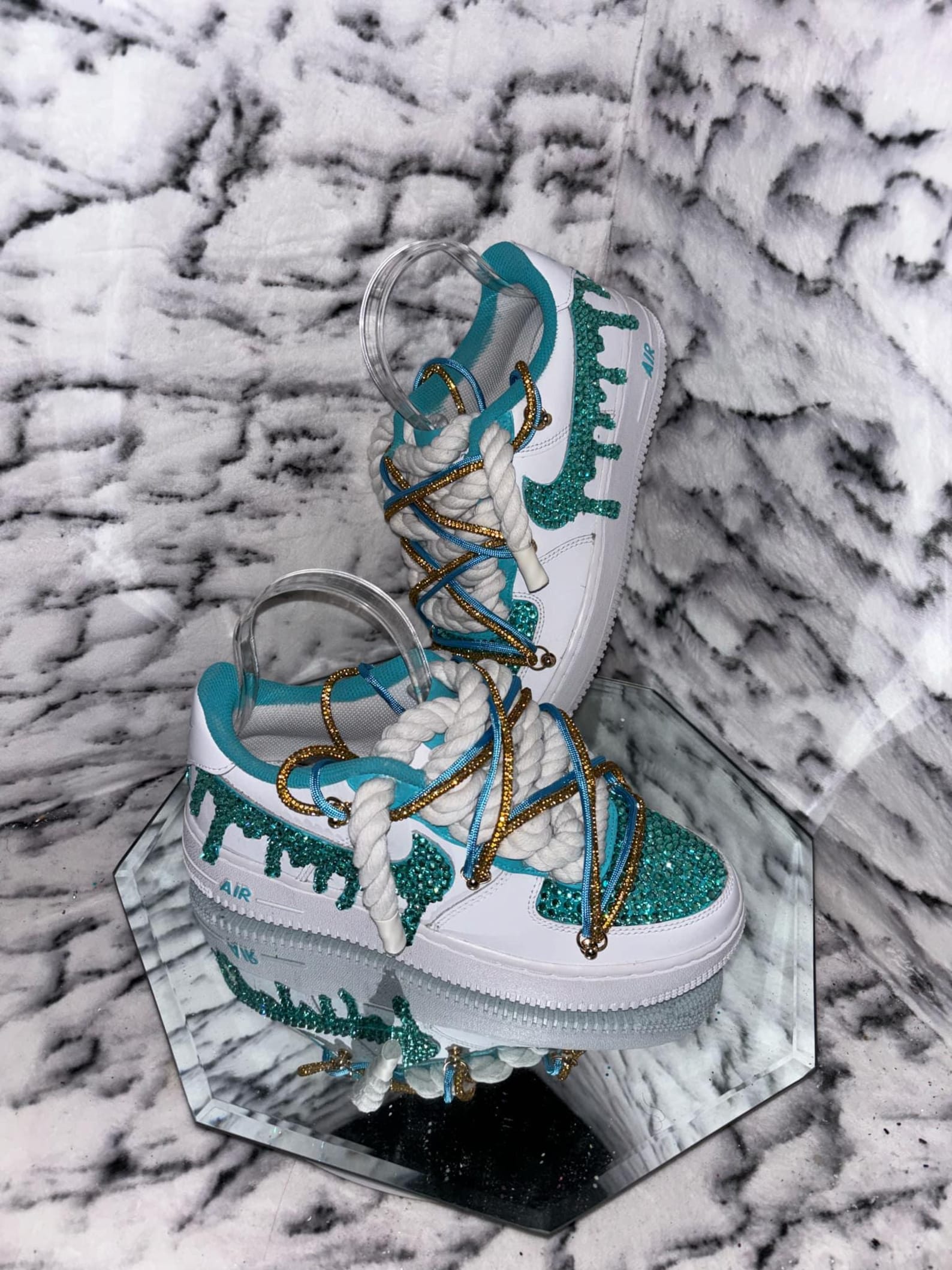 Rhinestone Drip AF1 - Etsy
