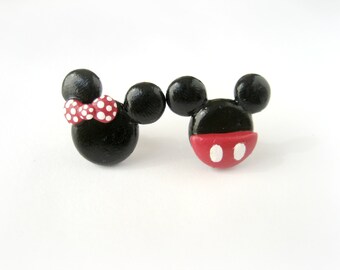 Mickey and Minnie Mouse Stud Earrings - Mickey Mouse - Stud Earrings - Disney Earrings - Cute Earrings - Posts