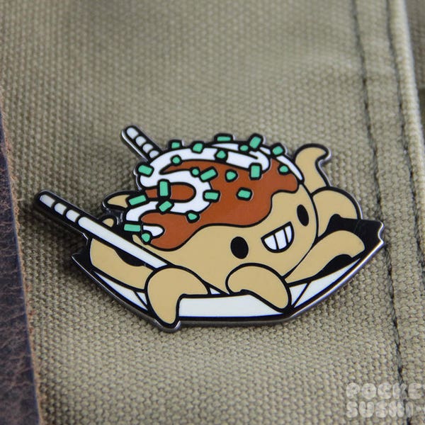 Takoyaki Tako Octopus Hard Enamel Pin