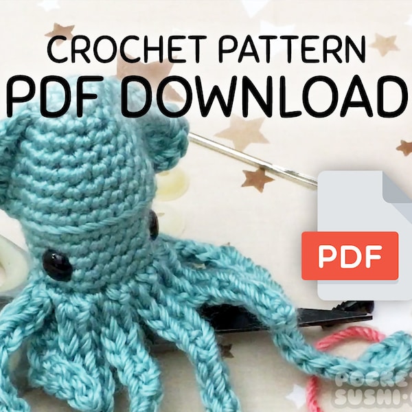 Squid Amigurumi Crochet PDF Download