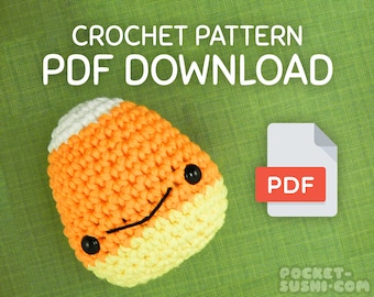 Candy Corn Halloween Amigurumi Crochet PDF Download