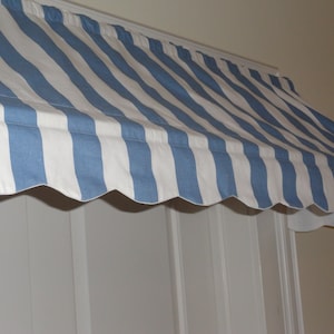 14 1/2&quot; HIGH and 18 to 70&quot; Wide Custom Made Indoor Awning (Choose from Available Fabrics or Provide Your Own Fabric)