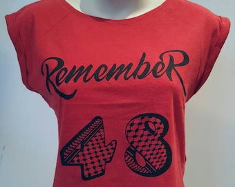 Kuffieh Style T-SHIRT for WOMEN "RemembeR 48"