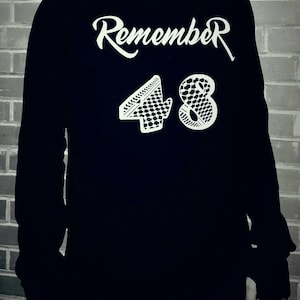 LONG Sleeve T-SHIRT Long Length for MEN &quot;RemembeR48&quot; black Kuffieh Style