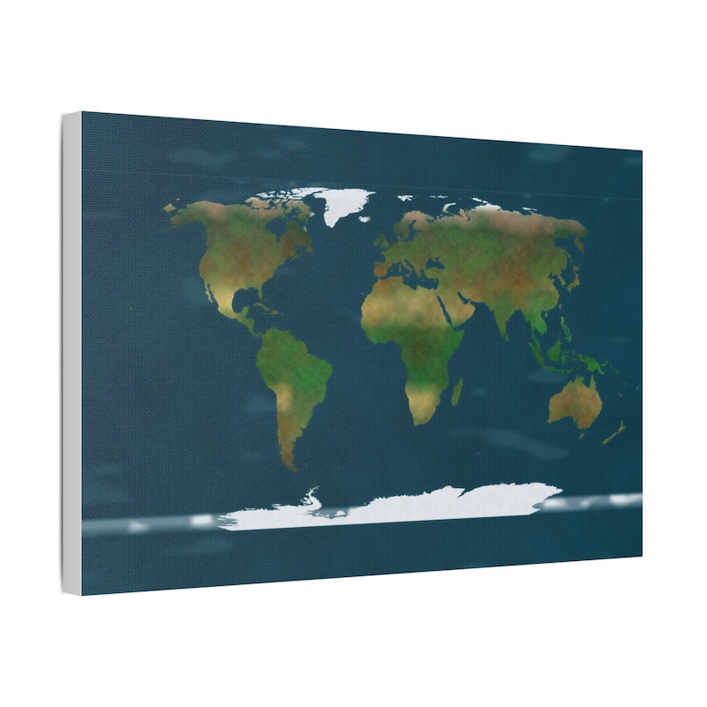 Marble Non Color Map NASA Blue Marble World Map Canvas Wall Art | Teal | Satin - Etsy