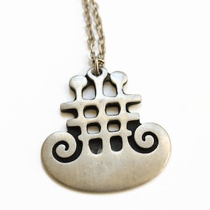 Vintage R Tennesmed Pewter Necklace - Sweden Mid Century Modernist Jewelry - Circa 1960&#39;s
