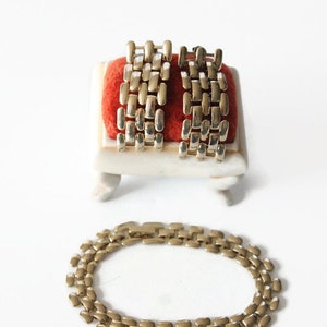 Vintage Gold Tone Jewelry Set - Bracelet and Earrings - Retro Costume Jewelry