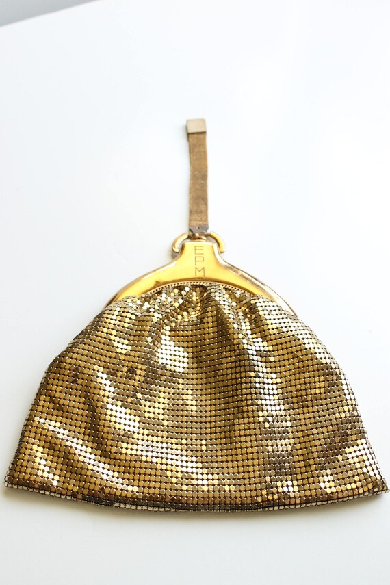 whiting davis gold mesh purse