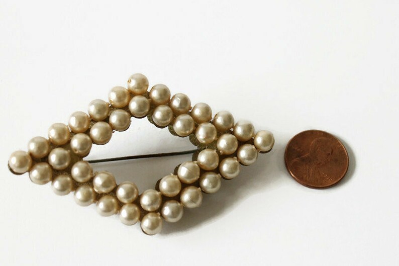 Vintage Faux Pearl Brooch image 6