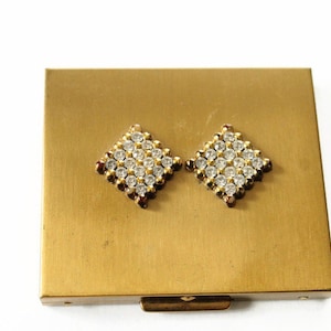 Vintage Gold Rhinestone Compact