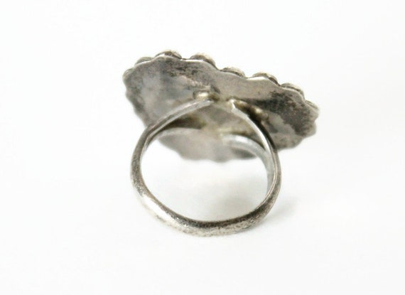 Vintage Sterling Heart Ring - Size 5 - image 3